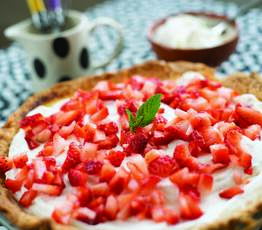 Strawberry Custard Pie