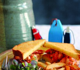 Warm Creamed Lobster Sandwich