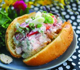 Lobster Roll with Arugula