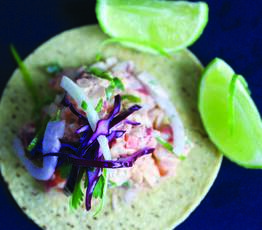 Lobster Taco with Lime Sriracha Mayo