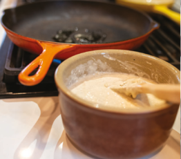 Overnight Buckwheat Pancakes with Molasses