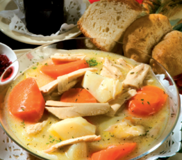Chicken Fricot with Bannock