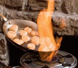 Shrimp and Scallop Flambe