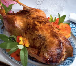 Roast Goose with Dried Fruit and Cranberry Stuffing