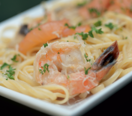 Shrimp and Smoked Salmon Pasta