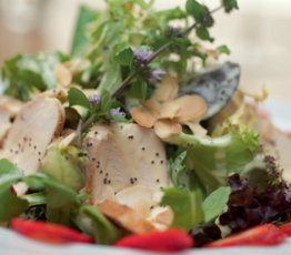 Strawberry Chicken Salad with Citurs Poppy Seed Dressing