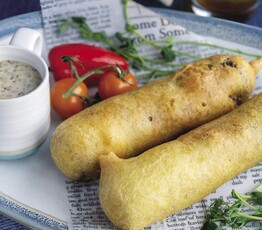 Horyl's Pepperoni Corndog with Maple Mustard Aioli