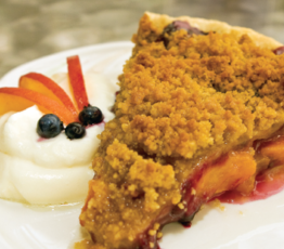 Peach Blueberry Crumble