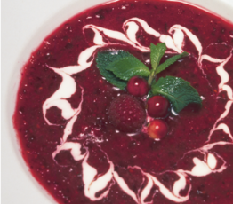 Chilled Cranberry and Rasberry Soup
