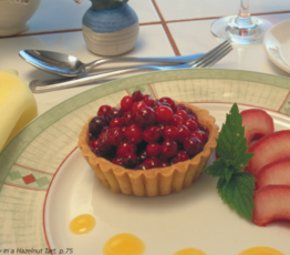 Cranberry in a Hazelnut Tart