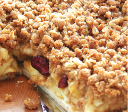 Cranberry Apple Crumble Tart