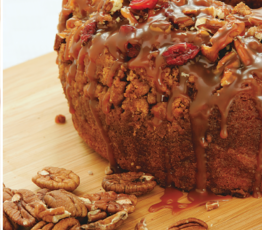 Cranberry, Apple and Caramel Cake