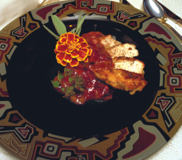Roasted Galliano Chicken with Cranberry Cream Sauce