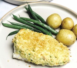 Snow Crab Crusted Haddock