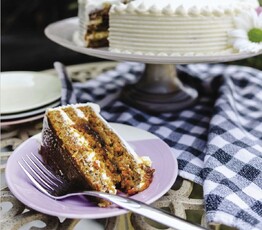 Carrot Cake with Pineapple Vanilla Jam