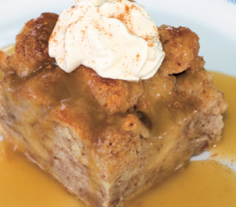 Bread Pudding with Brown Sugar Sauce