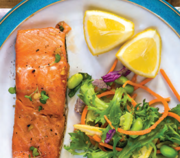 Maple-Roasted Salmon with Maple Bourbon Sauce