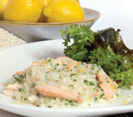 Wild Coho Risotto with Horseradish, Lemon and Chives