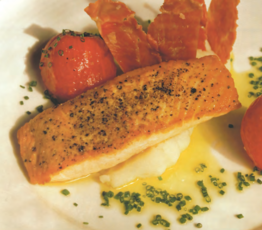 Atlantic Salmon on PEI Garlic Potato Mash