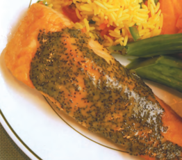Honey Mustard Glazed Salmon