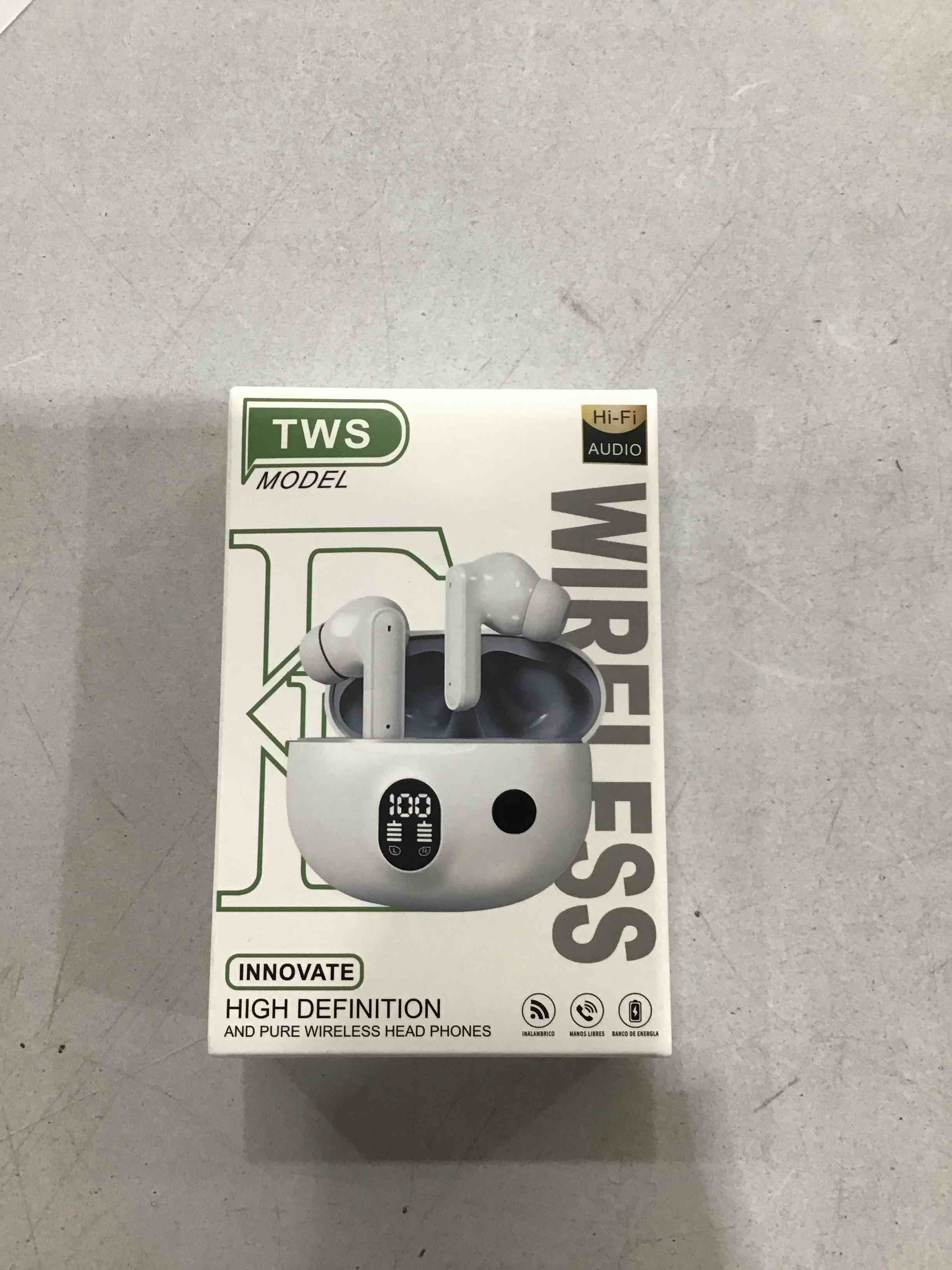 Wireless Bluetooth Earbuds – Noise Cancelling, 8-Hour Battery Life, Comfortable Fit, Sweat & Water Resistant, Built-in Mic, Easy Pairing , black outside and yellow inside earphone case , similar to stock photo 