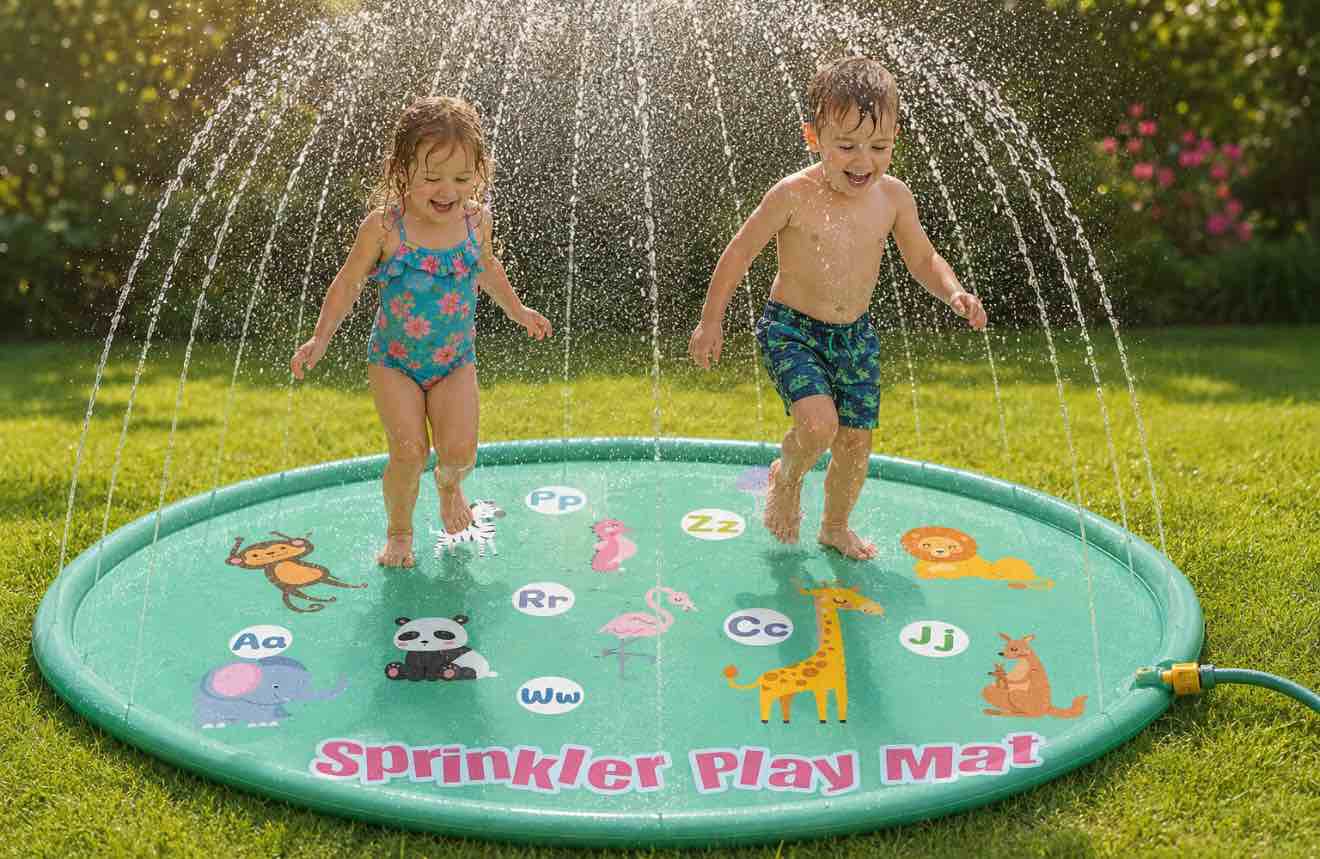 Obuby Sprinkler Play Mat Animals and Alphabet 