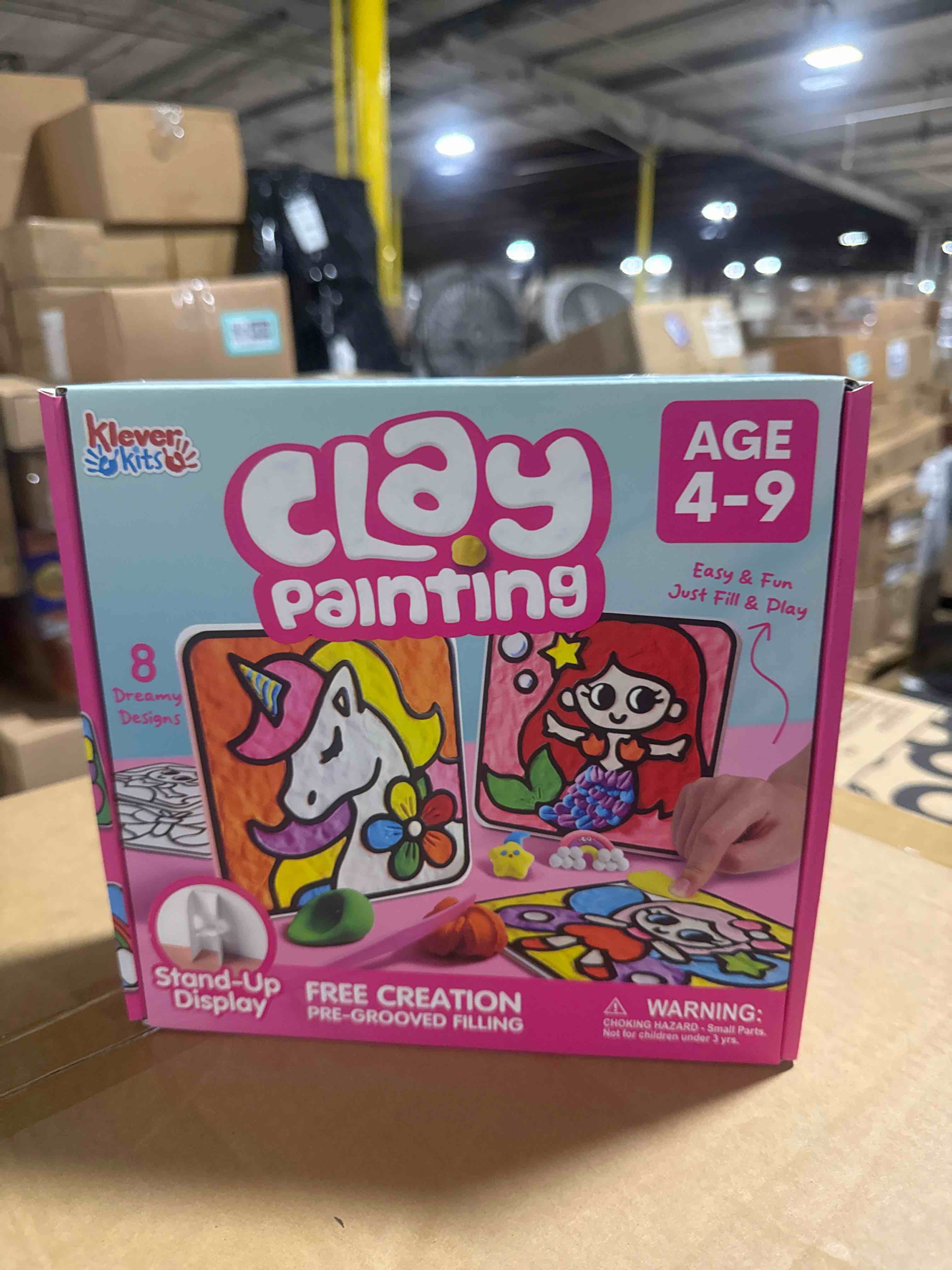 Condition photo showing New/Like New for jova klever kits air dry clay painting, air clay kit for kids, 8 pre-grooved filling and original designed boards, easy play and non toxic material, arts and crafts for kids age 4-9