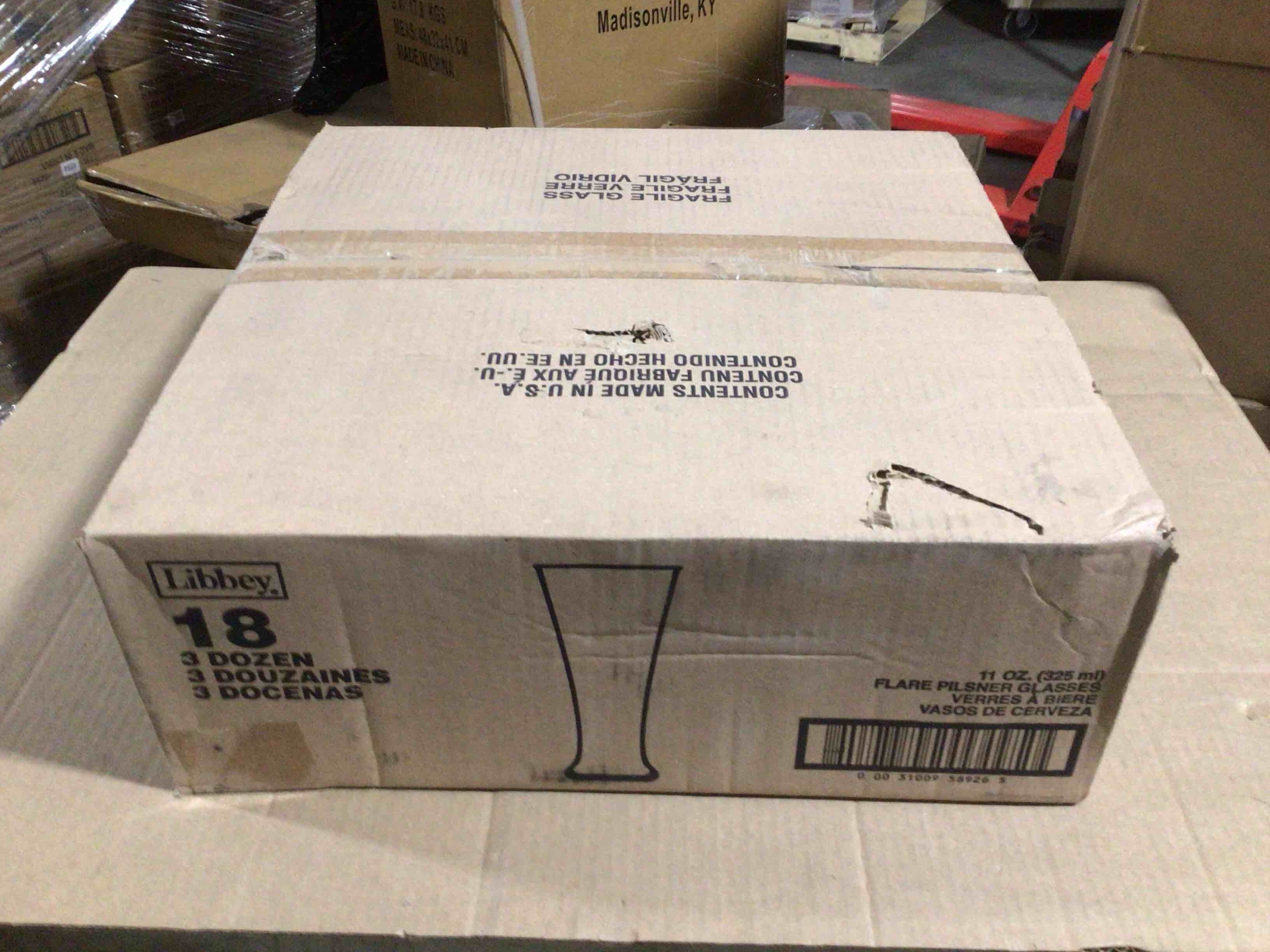 Case of 36 Libbey 11 Ounce Flare Pilsner Glasses 