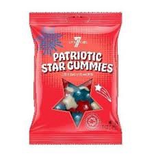 case of 6 Seven Select Patriotic Star Gummies 7oz BB 9.01.2025