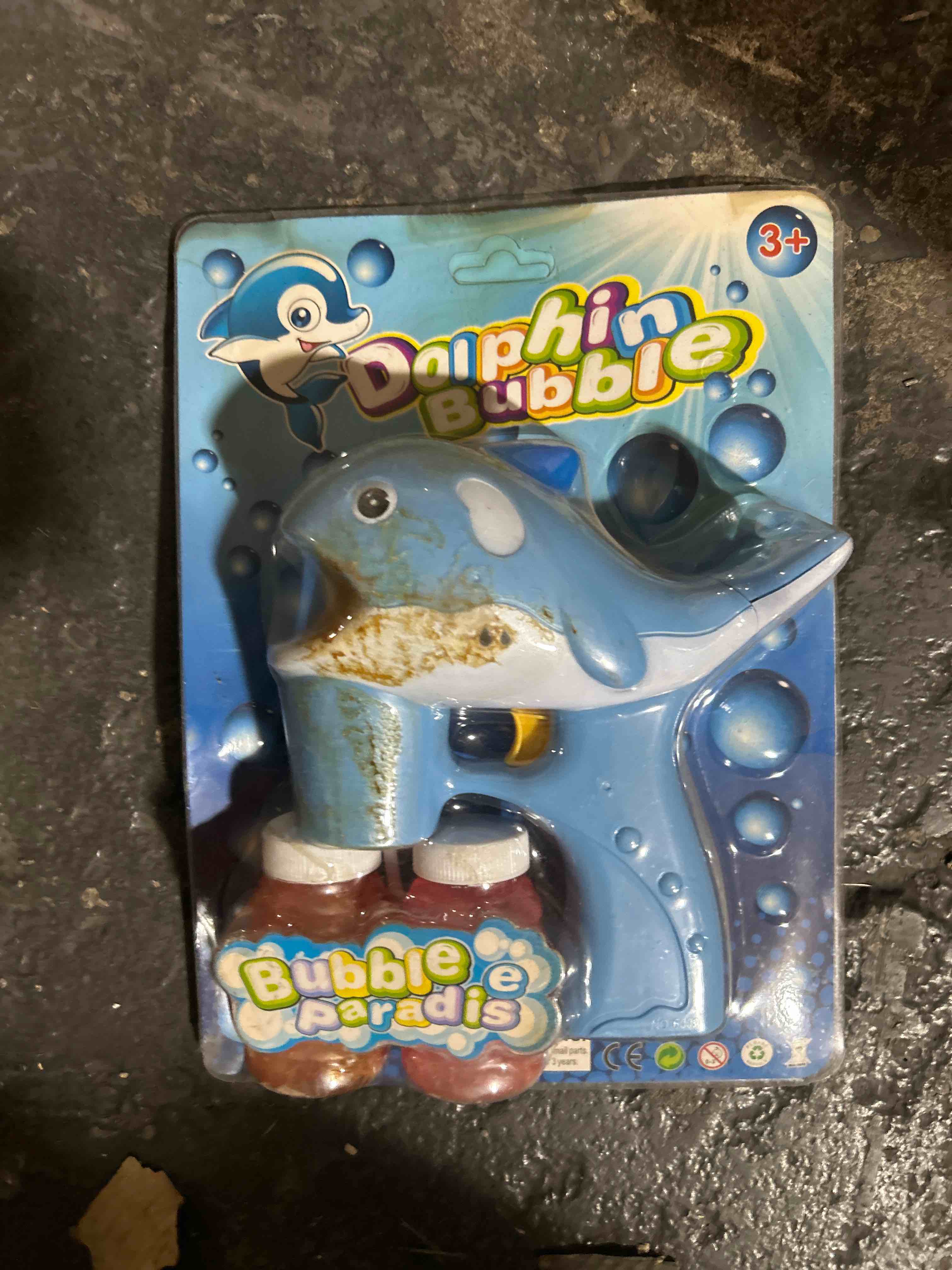 Liberty Imports Blue Dolphin Light Up Whale Bubble Gun Blower - 2 Bottles Of