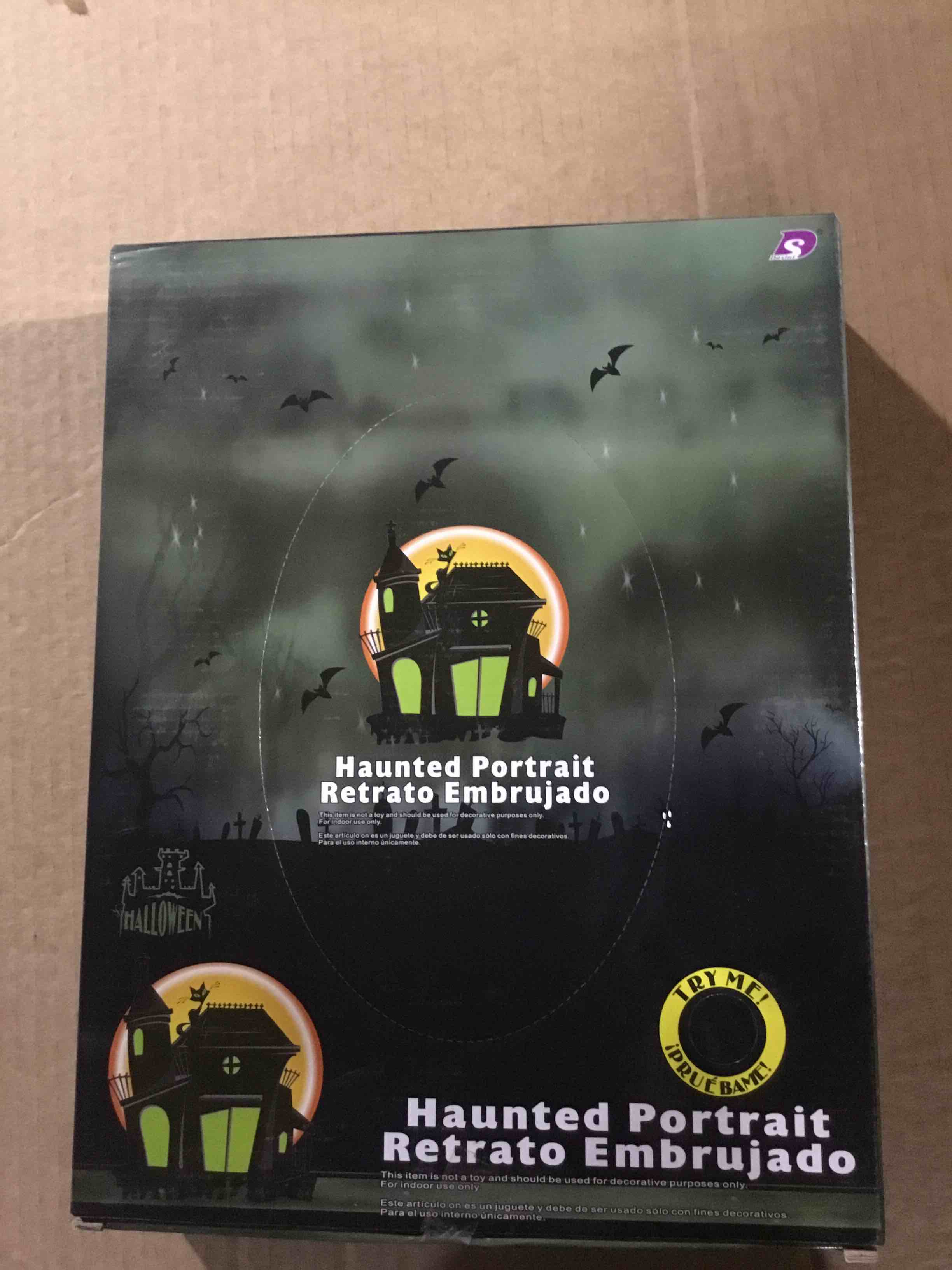 Condition photo showing New/Like New for Liberty Imports Motion Activated Haunted Mirror With Creepy Sound-luminous Po...