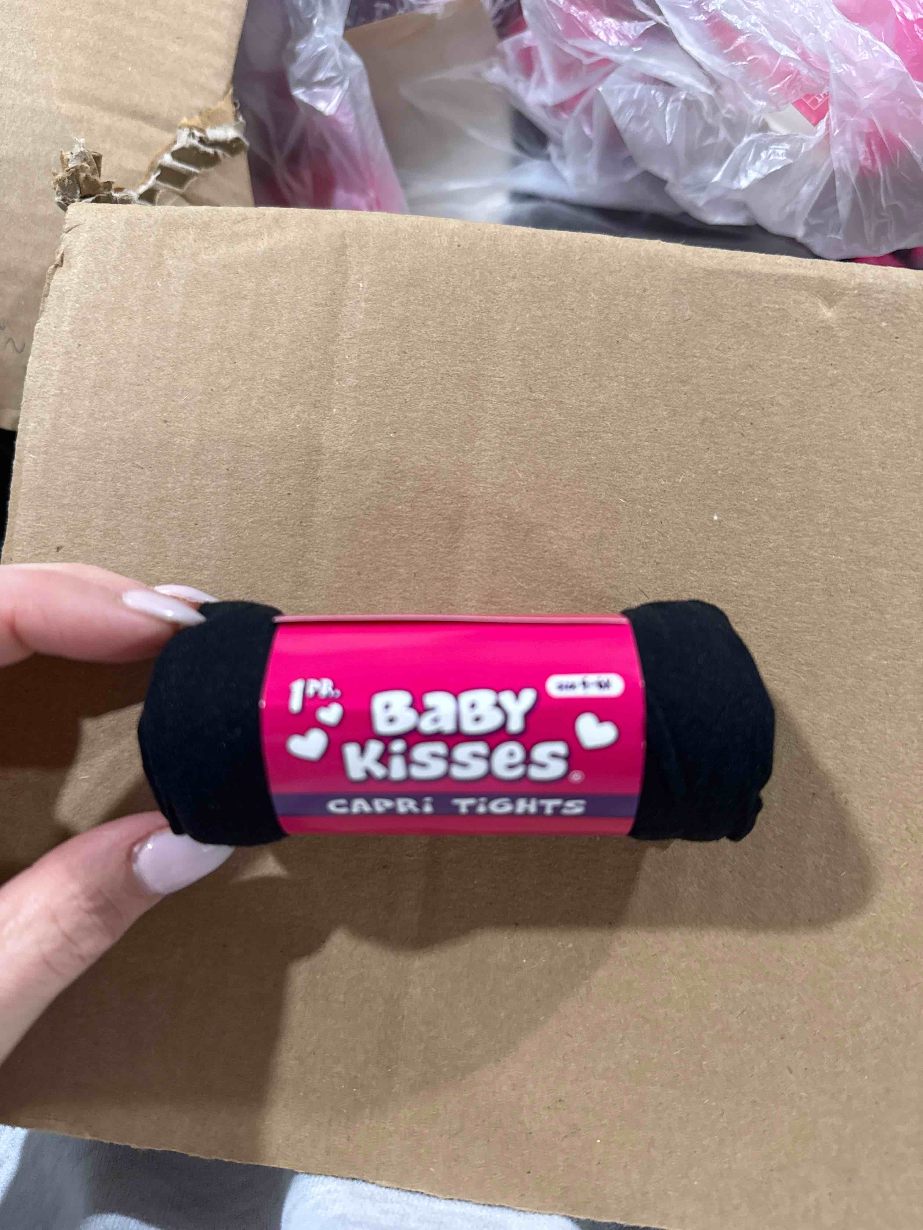 Condition photo showing Brand New for case of 12 size 4-6 baby kisses capri tights