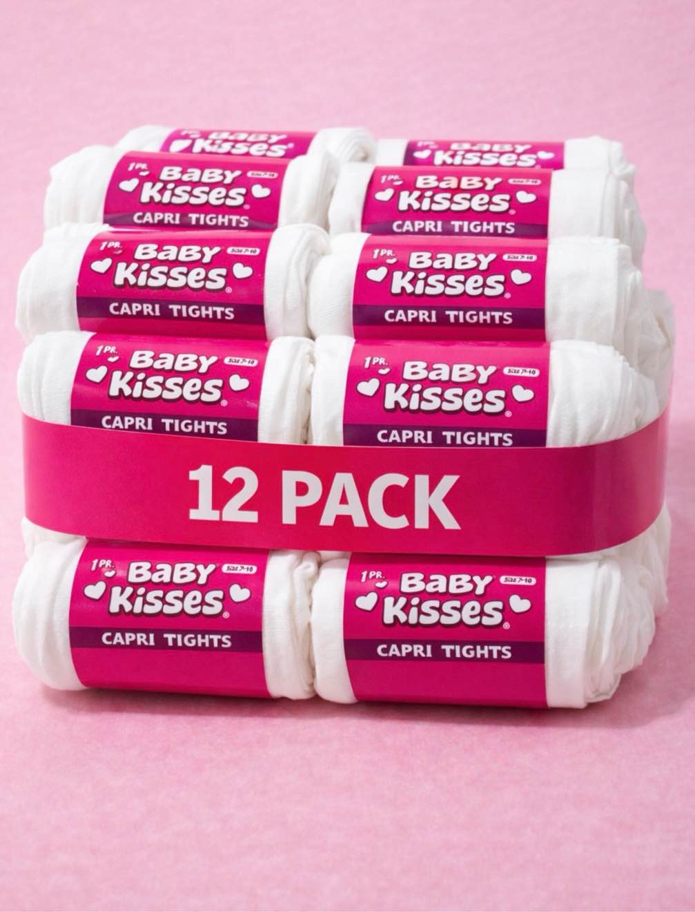 Size 7-10 Girls Capri Tights (12 -Pack)