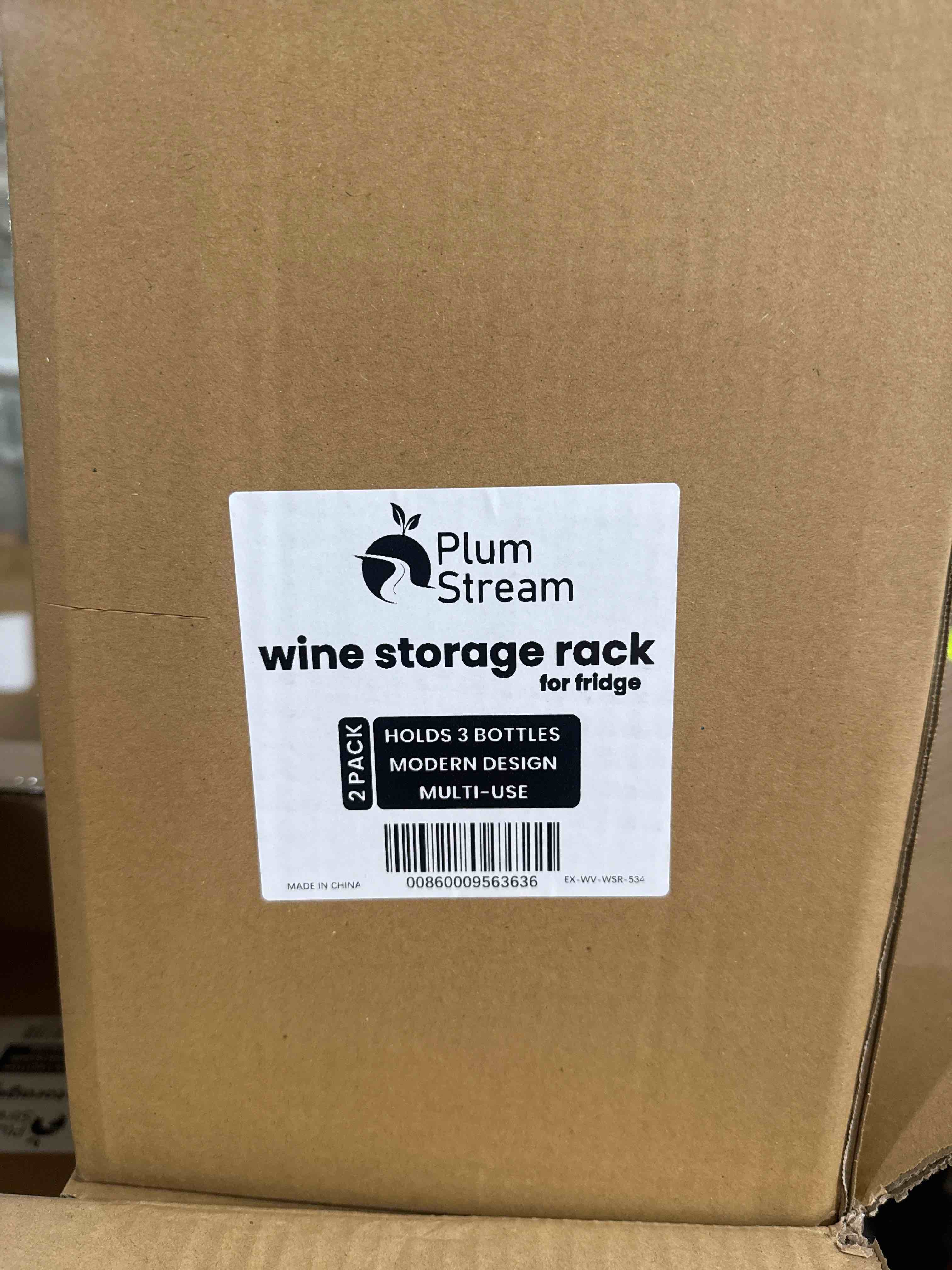 Condition photo showing Brand New for plum stream 2 pack wine storage rack for fridge