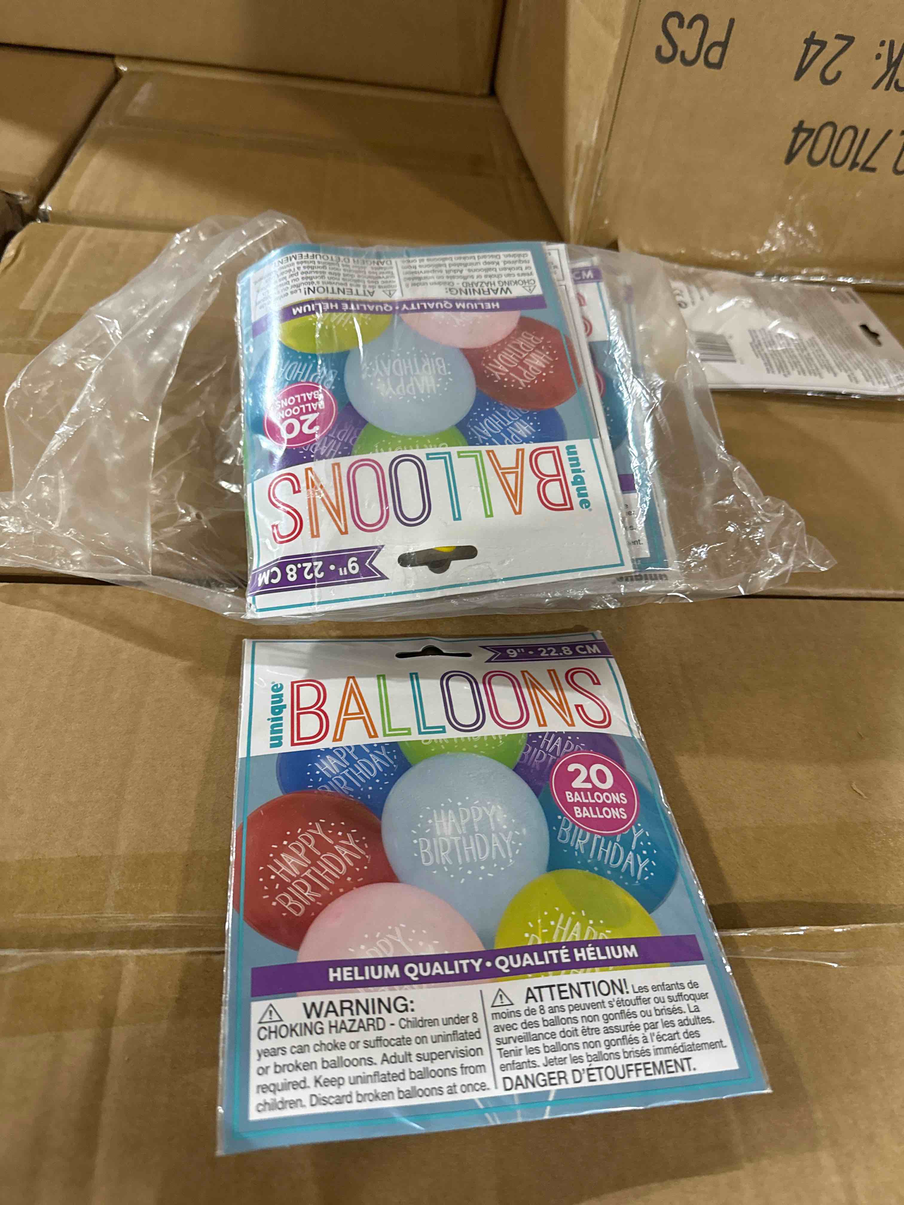12 packs of 20 count Birthday Balloon (9in)
