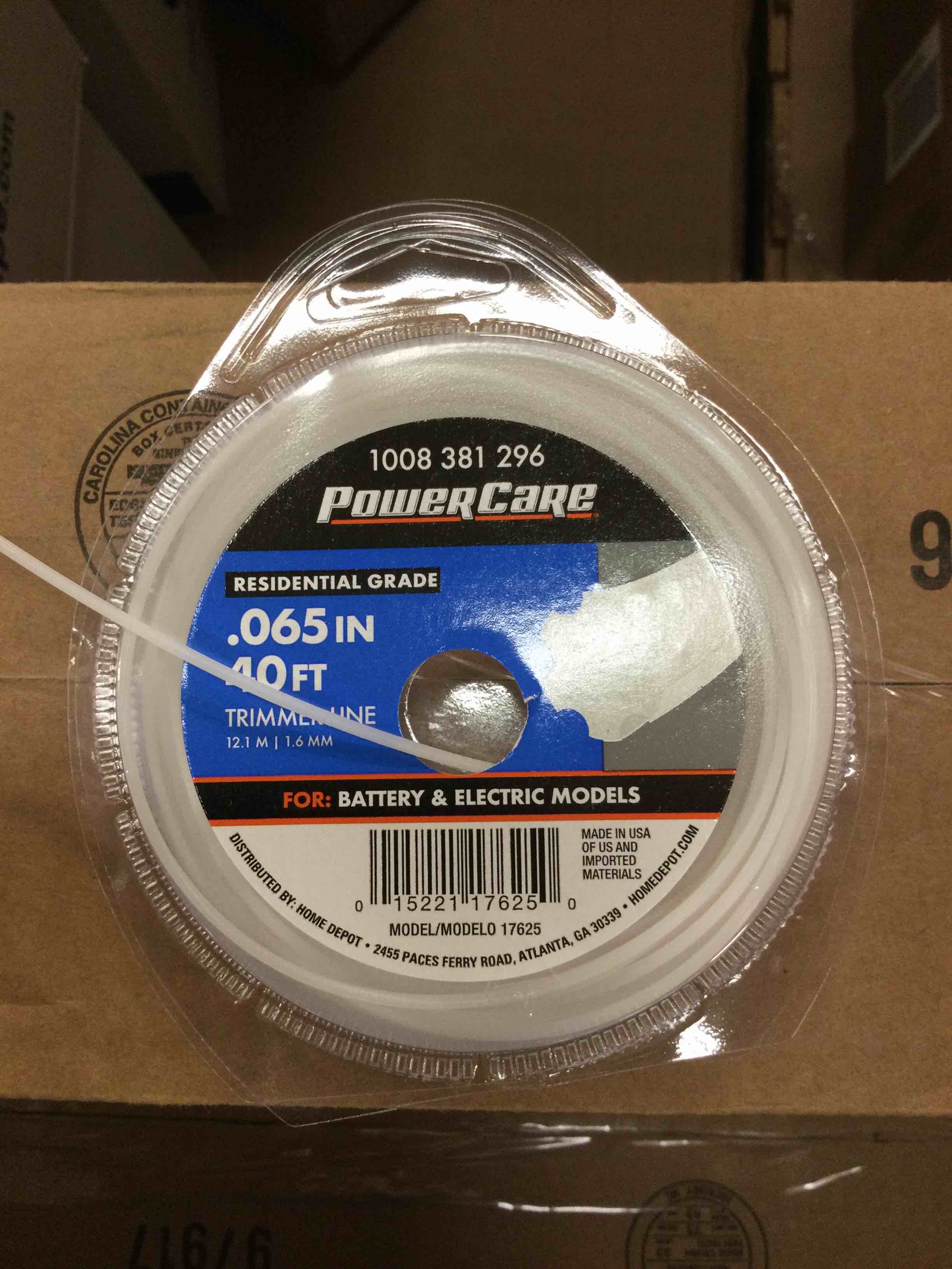 power care .065 in 40 Ft trimmer line 