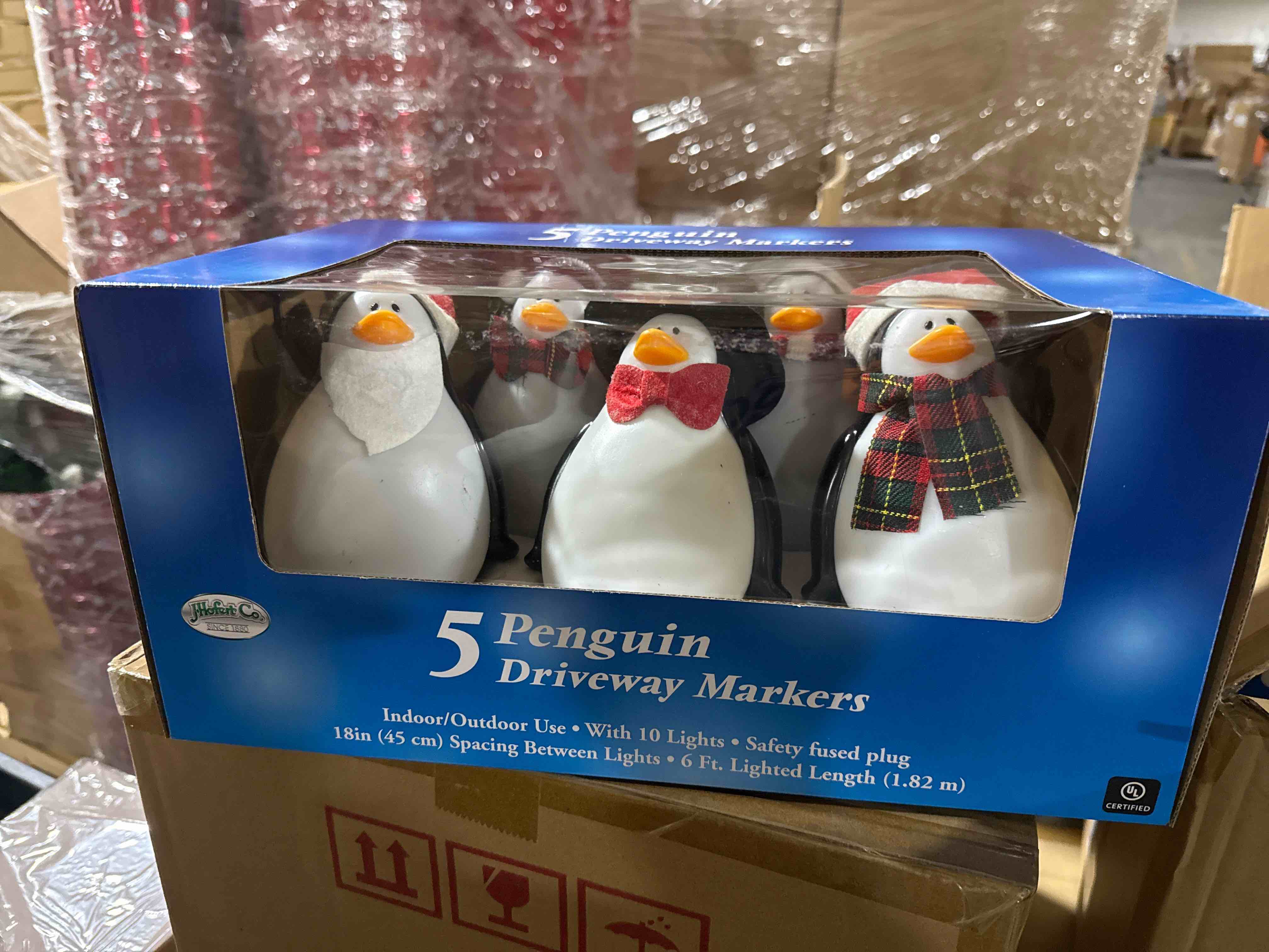 J Hofert 6 In. Incandescent Penguin Pathway Marker Light Set (5 per set) 4974