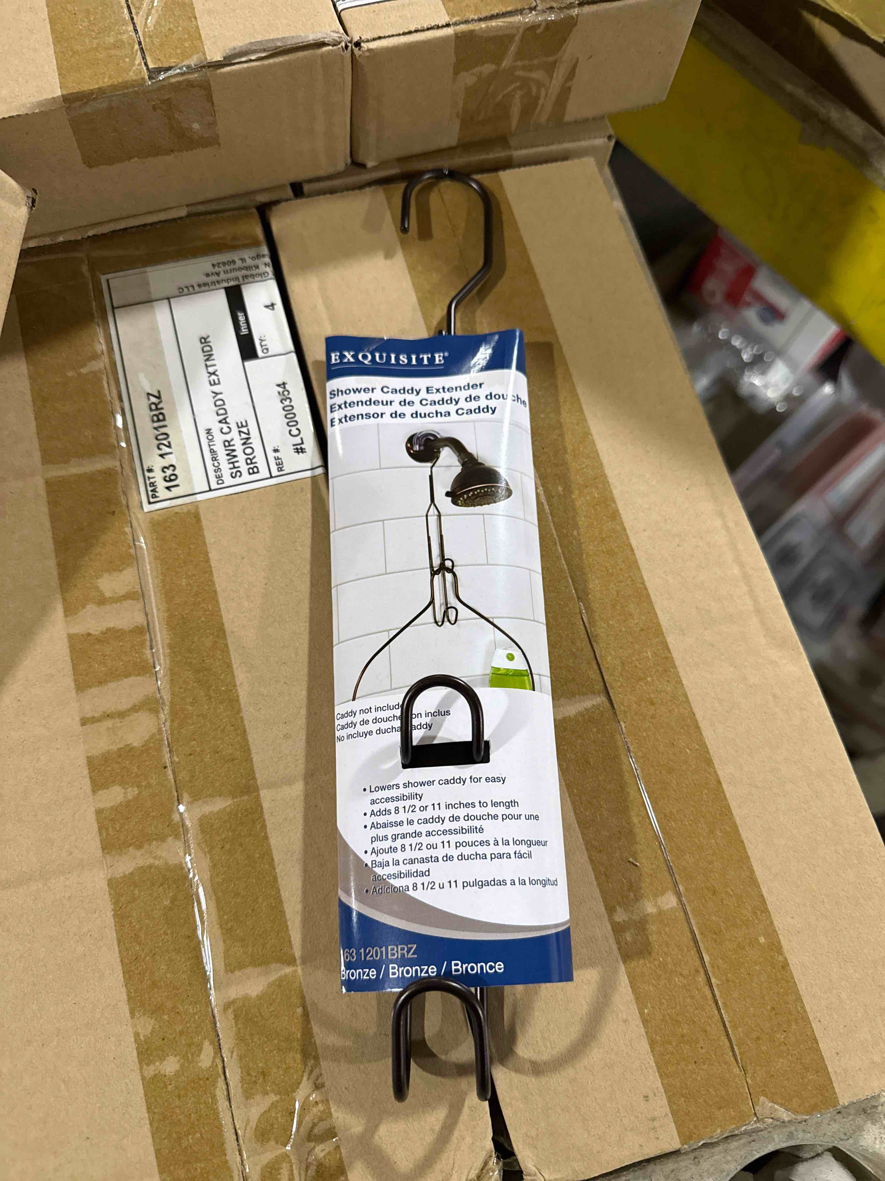 LDR Shower Caddy Extender 11 in. H Bronze Bronze Metal