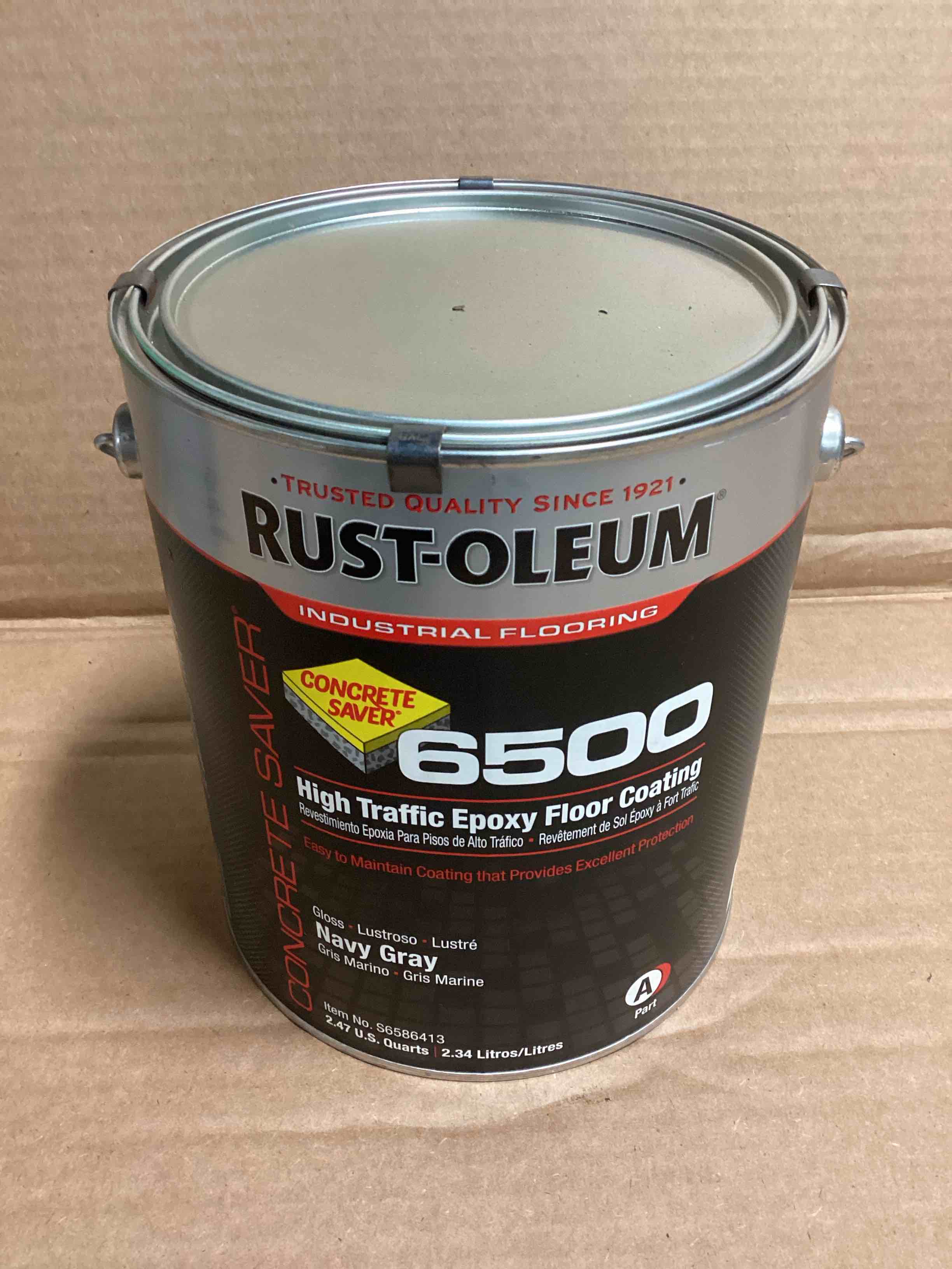 Condition photo showing New/Like New for Rust-Oleum 6500 High Traffic Epoxy Floor Coating, Navy Gray