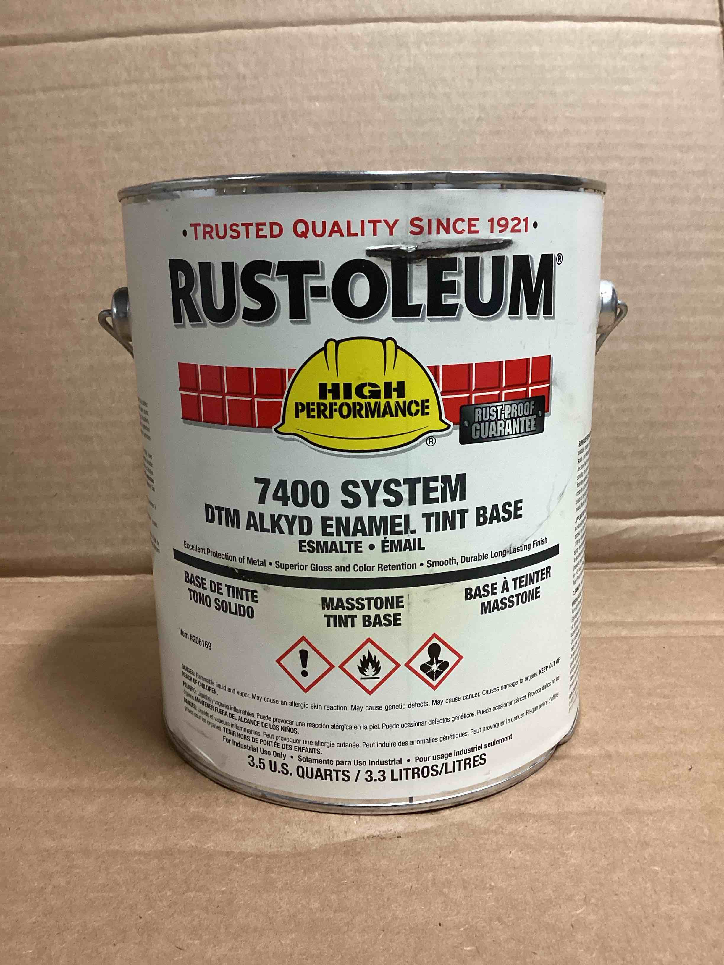 Rust-Oleum 7400 System DTM Alkyd Enamel Tint Base, Masstone Tint Base 