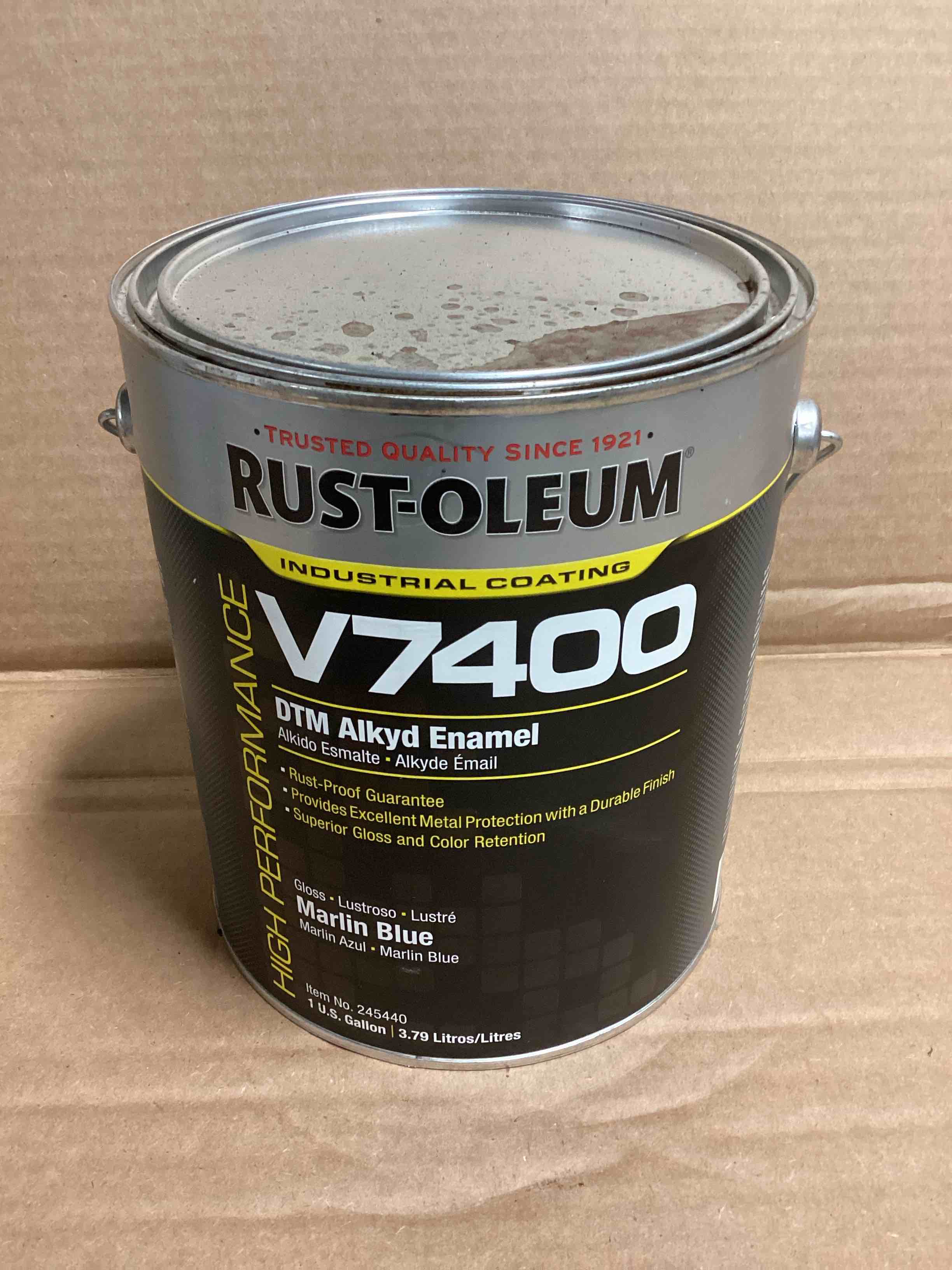 Condition photo showing Good Condition for Rust-Oleum V7400 Alkyd Enamel Marlin Blue 1 gal. 245440