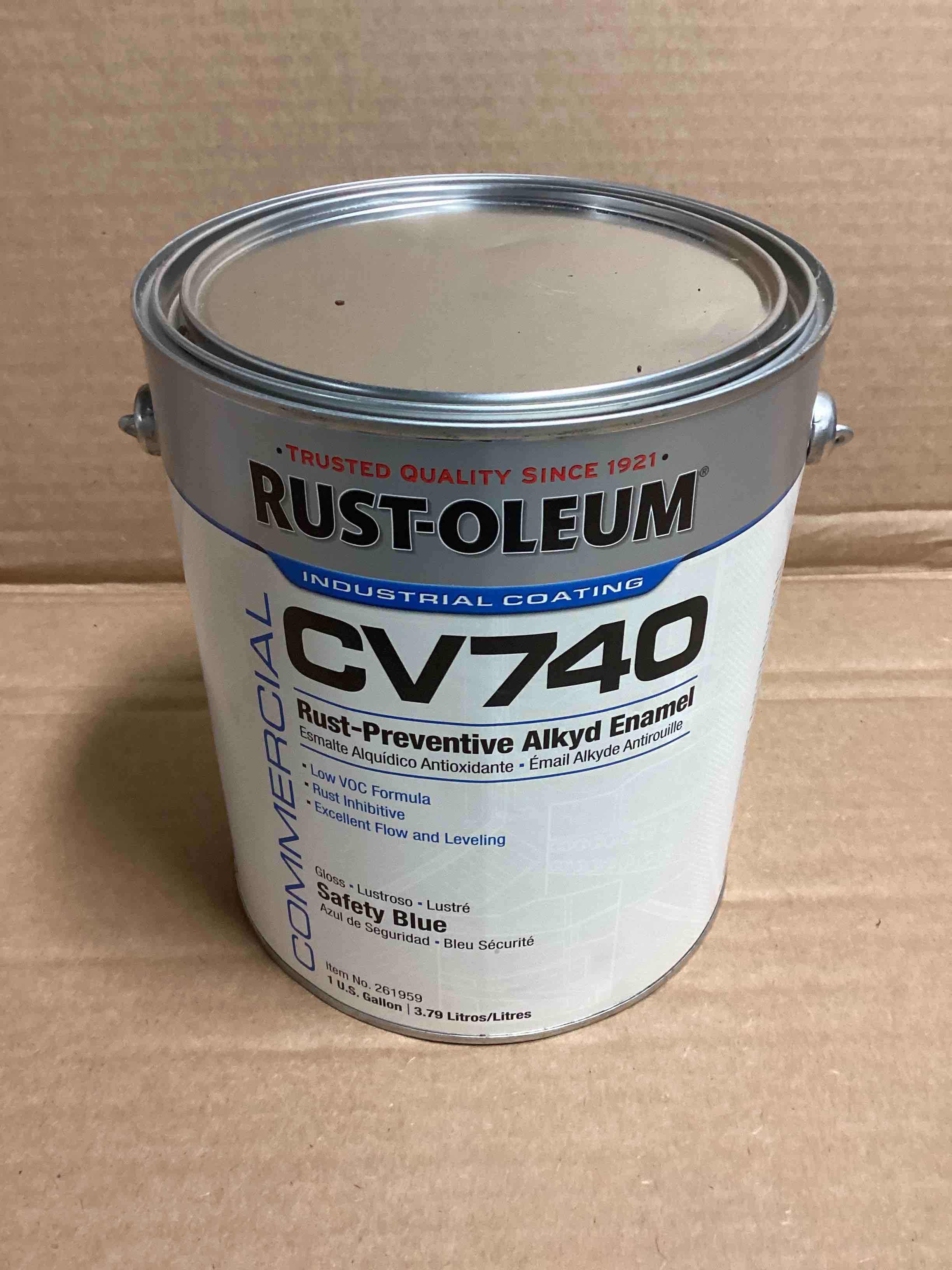 Condition photo showing New/Like New for RUST-OLEUM 261959 Interior/Exterior Paint, Glossy, Oil Base, Safety Blue, 1 gal