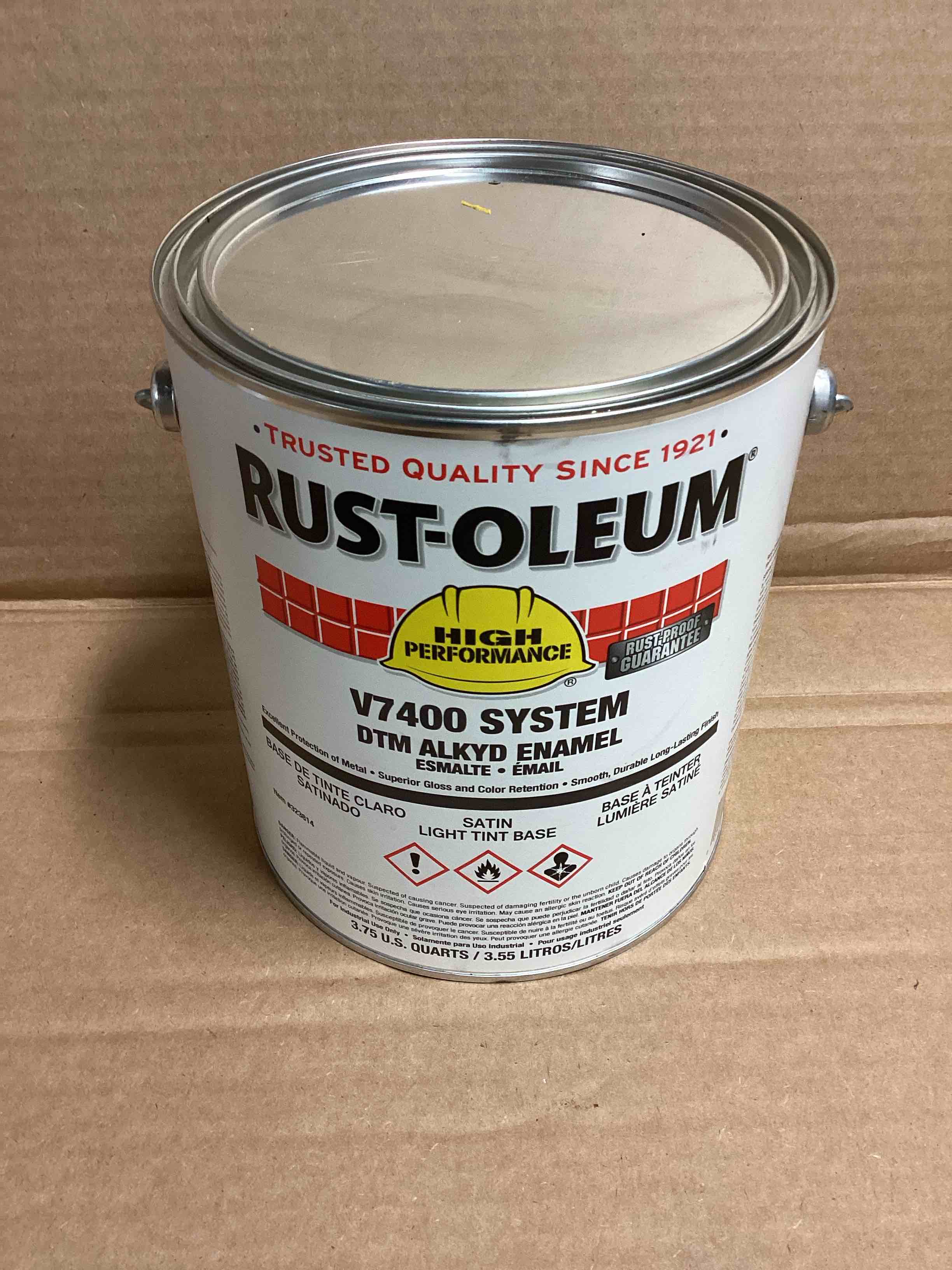 Condition photo showing New/Like New for Rust-Oleum V7400 System DTM Alkyd Enamel Satin Light Tint Base 