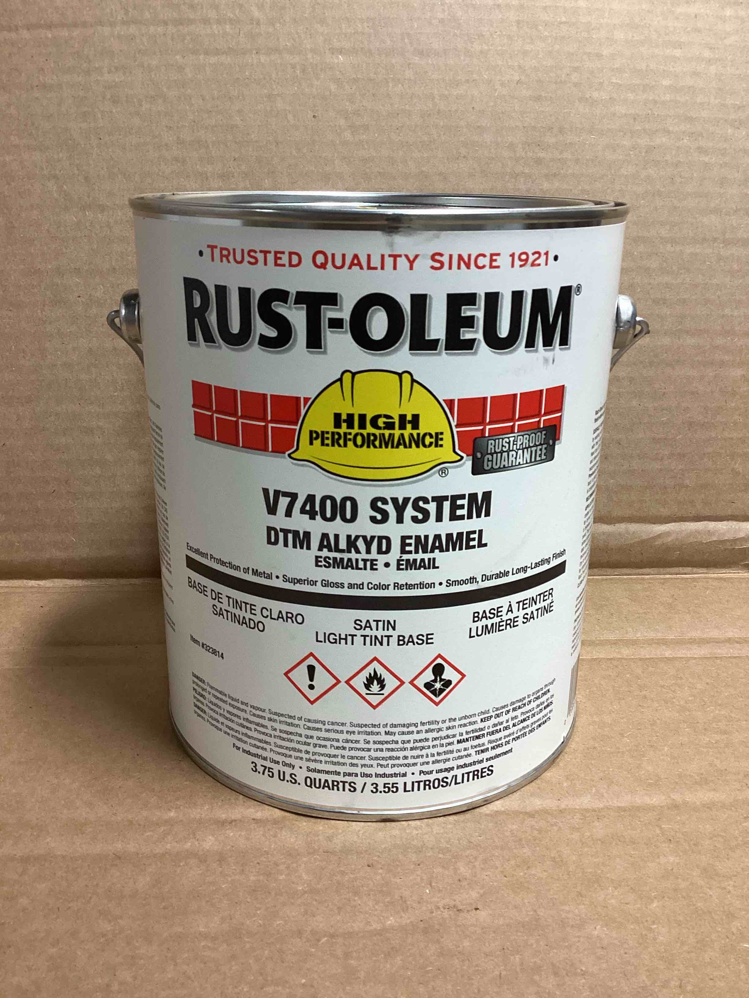 Rust-Oleum V7400 System DTM Alkyd Enamel Satin Light Tint Base 