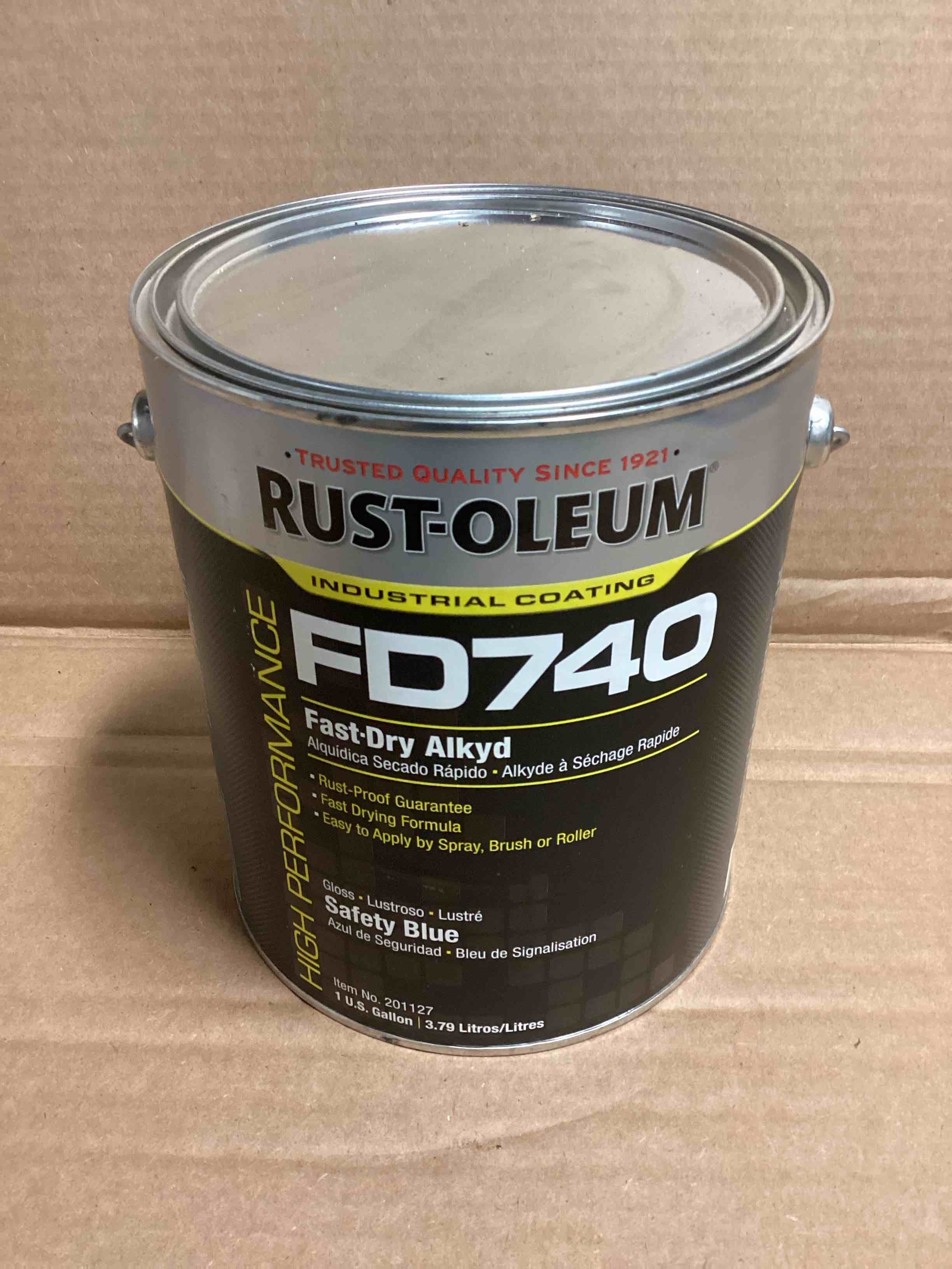 Condition photo showing item condition for Rust-Oleum FD740 Fast Dry Alkyd, Safety Blue Gloss, 1 gal