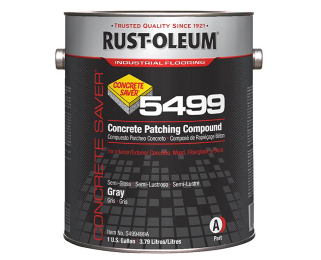 Rust-Oleum 5499 Concrete Patching Compound Semi-Gloss Gray 1 Gallon 
