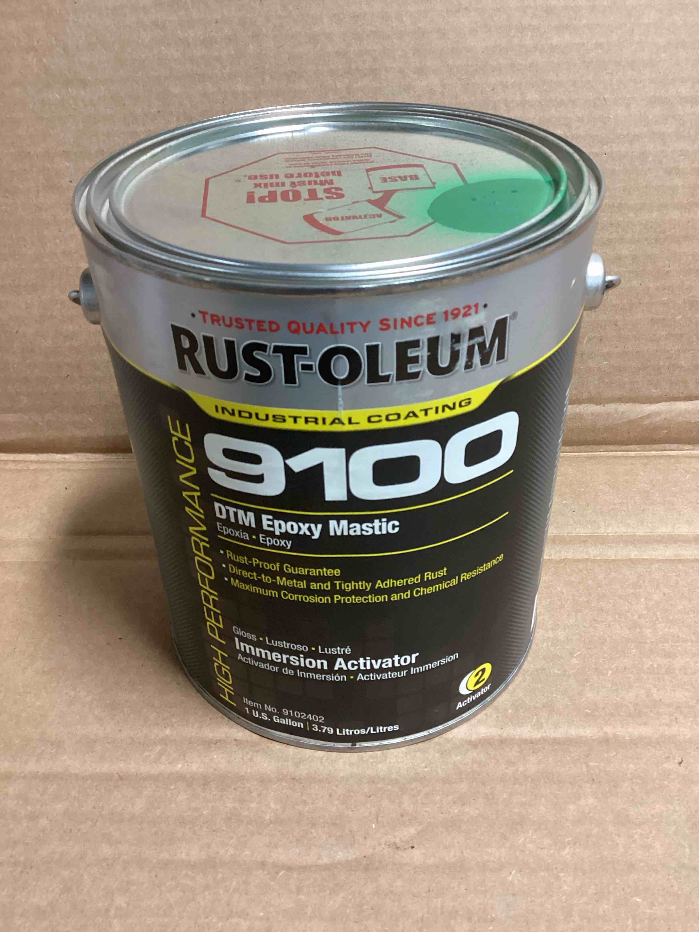 Condition photo showing New/Like New for Rust-Oleum High Performance 9100 System DTM Epoxy Mastic Gloss Immersion Activator