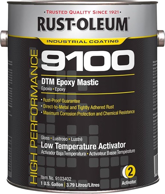 Rust-Oleum 9100 DTM Epoxy Mastic Gloss Low Temperature Activator (<250 G/L) 1 Gallon 