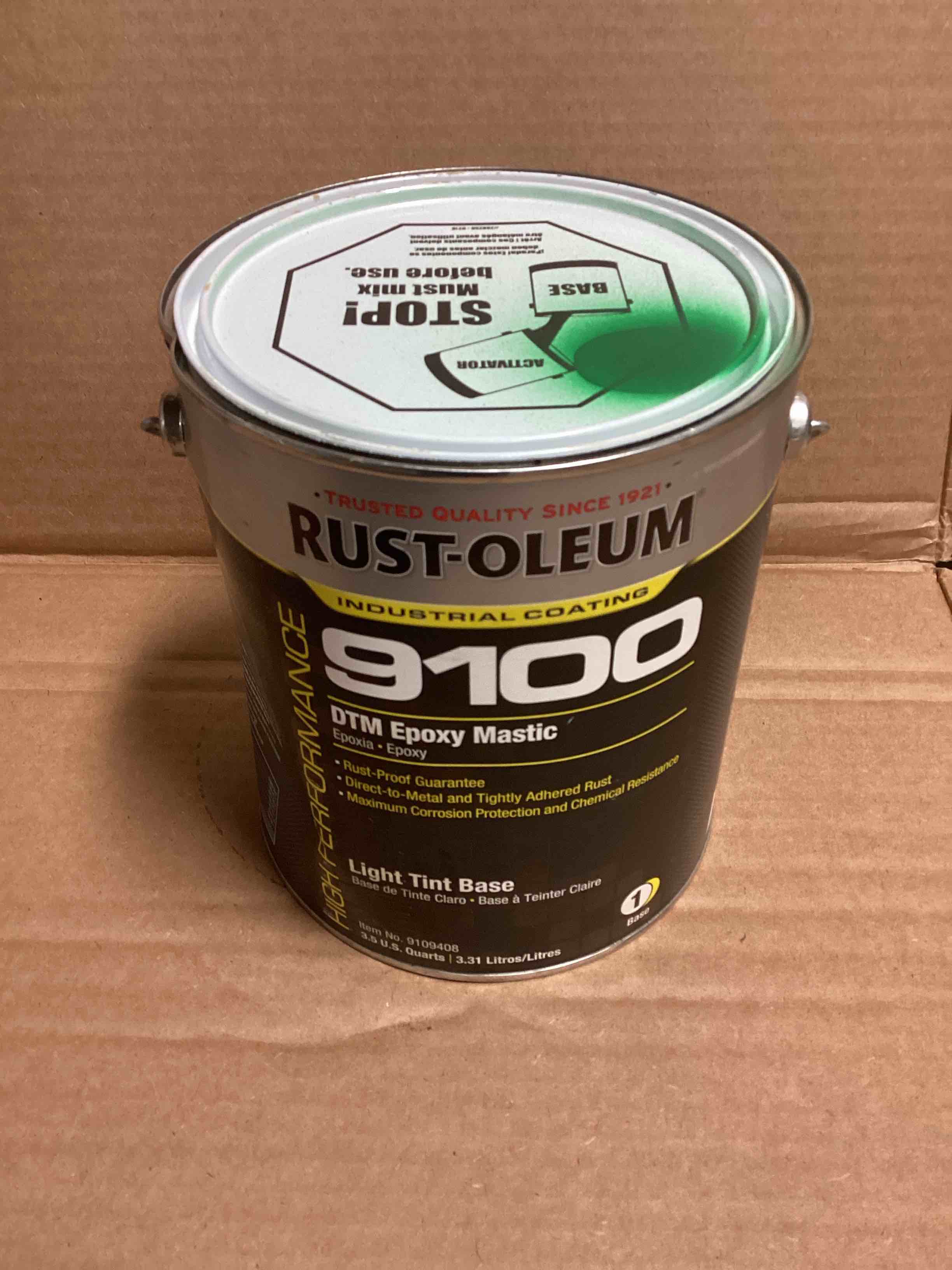 Condition photo showing New/Like New for Rust-Oleum High Performance 9100 DTM Epoxy Mastic, Light Tint Base