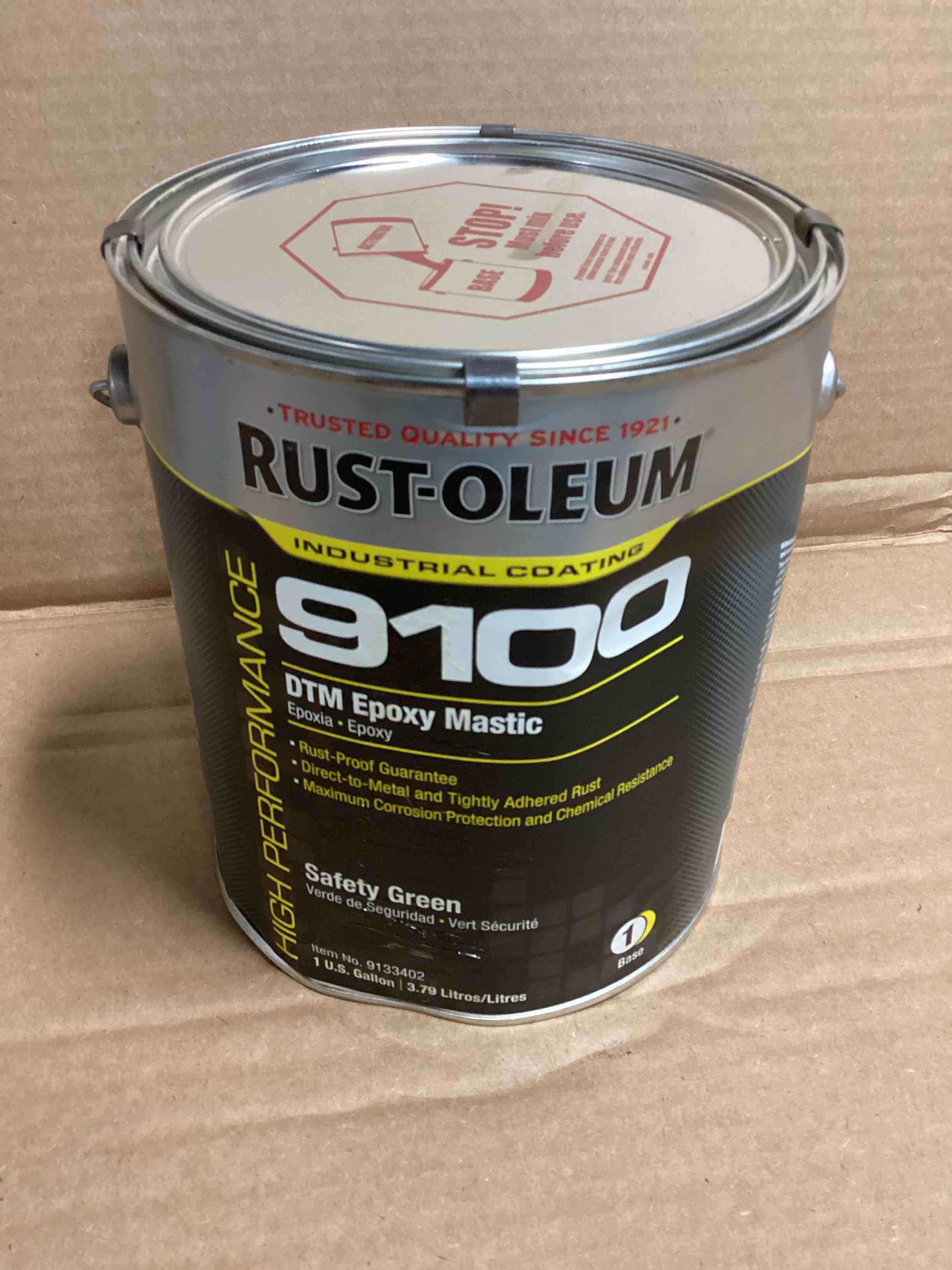 Condition photo showing item condition for Rust-Oleum High Performance 9100 DTM Epoxy Mastic, Safety Green